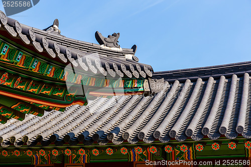 Image of Traditional korean architecture roof eaves