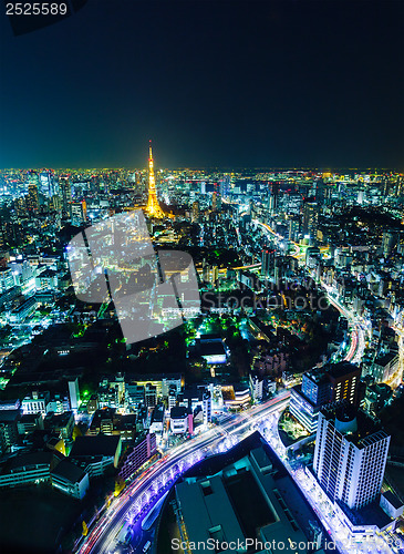 Image of Tokyo skyline at night