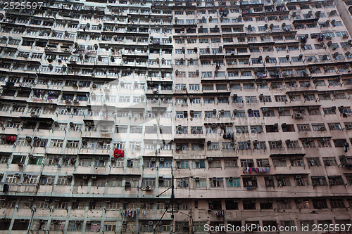 Image of Overcrowded residential building in Hong Kong