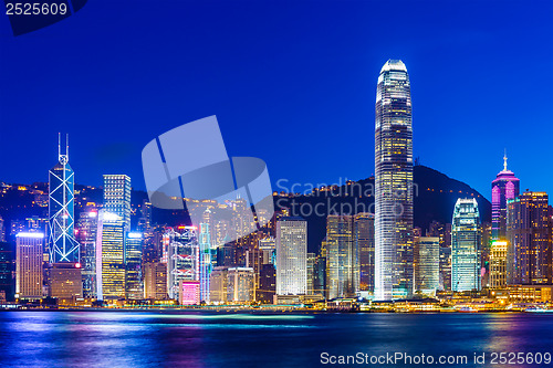 Image of Hong Kong skyline at night