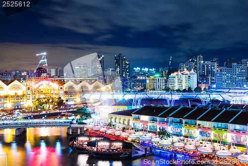 Image of Singapore skyline at night