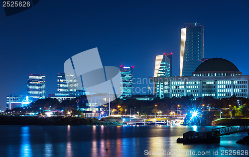 Image of Seoul city skyline at night