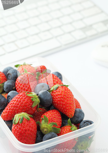 Image of Healthy lunch box on office desk