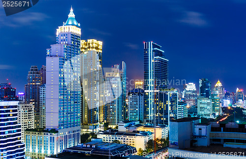 Image of Bangkok skyline at night