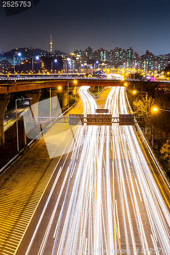 Image of Seoul city in South Korea at night