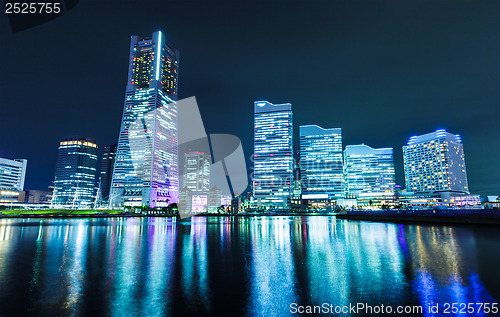 Image of Yokohama city skyline at night