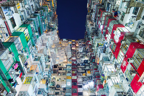Image of Overcrowded residential building in Hong Kong