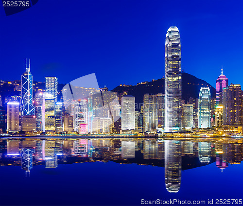 Image of Hong Kong skyline at night