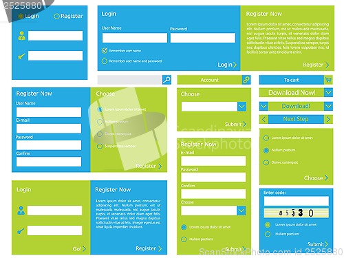 Image of Web form with flat design