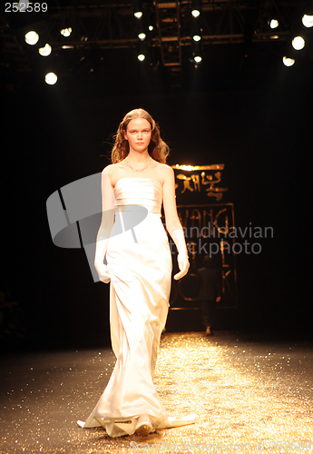 Image of Model on the catwalk during a fashion show - EDITORIAL ONLY