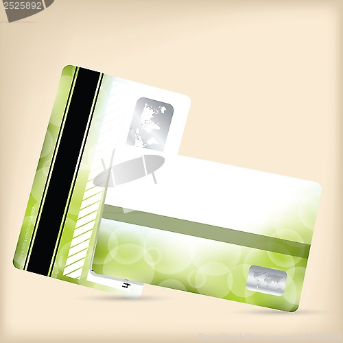 Image of Loyalty card with green bubble background