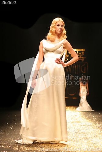 Image of Model on the catwalk during a fashion show - EDITORIAL ONLY