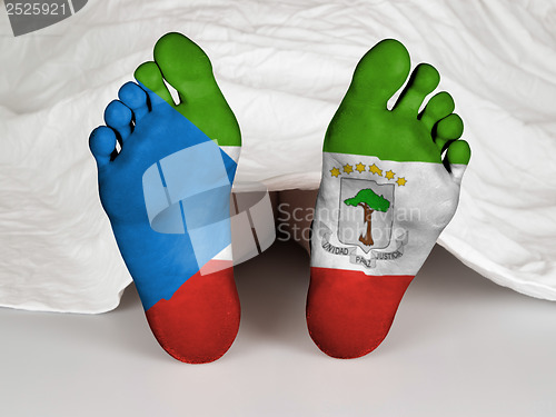 Image of Feet with flag