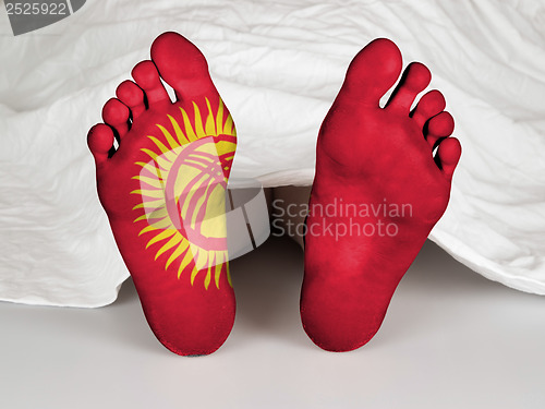 Image of Feet with flag