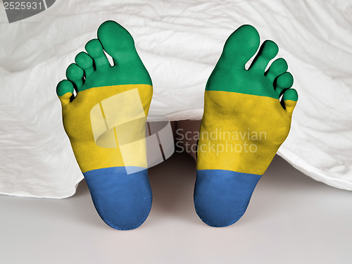 Image of Feet with flag