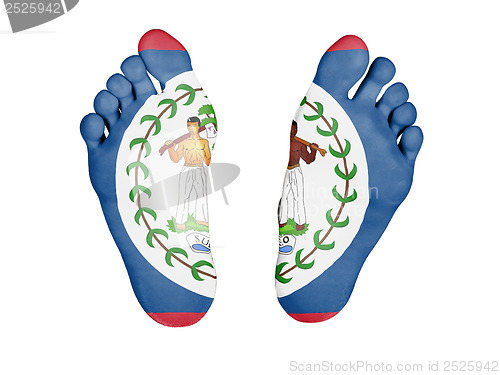 Image of Feet with flag