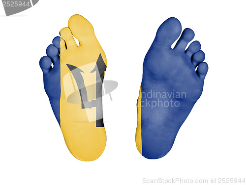 Image of Feet with flag