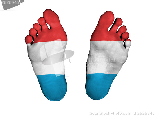 Image of Feet with flag