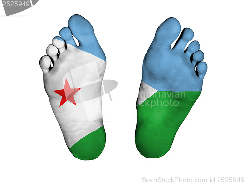 Image of Feet with flag