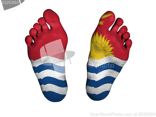 Image of Feet with flag