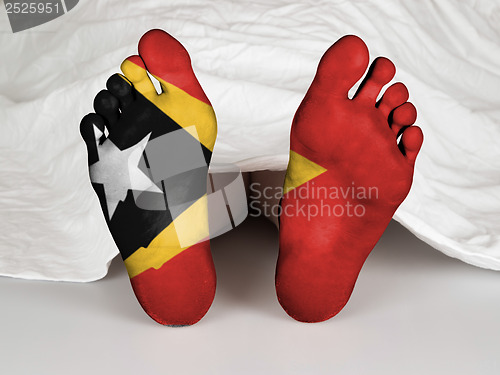 Image of Feet with flag