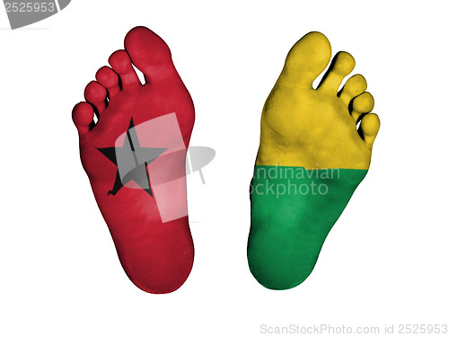 Image of Feet with flag