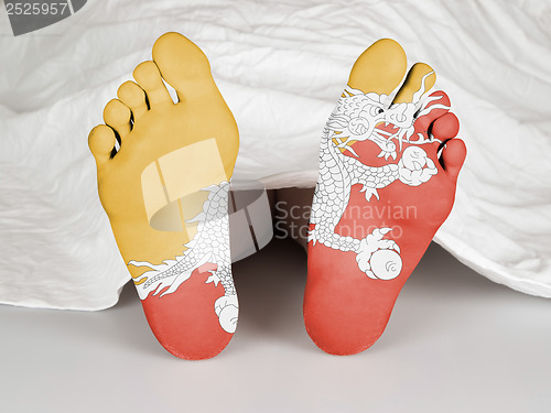 Image of Feet with flag