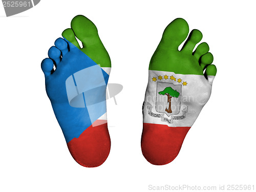 Image of Feet with flag