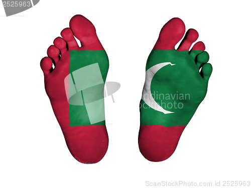 Image of Feet with flag