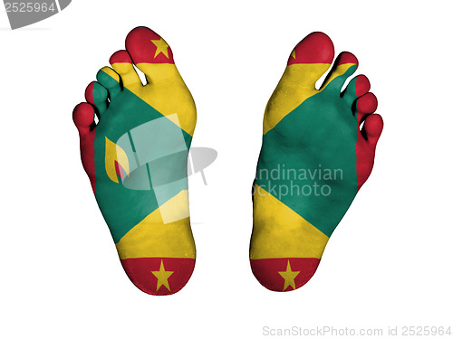 Image of Feet with flag