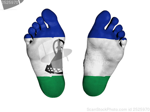 Image of Feet with flag