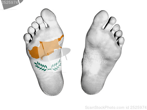 Image of Feet with flag