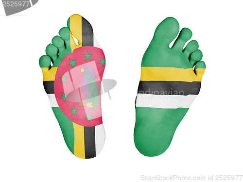 Image of Feet with flag