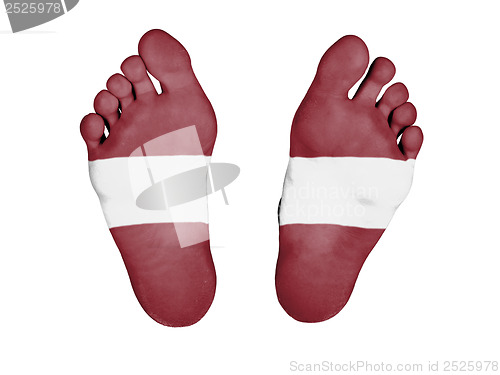 Image of Feet with flag