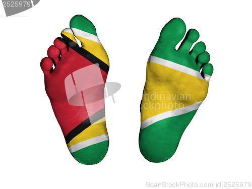 Image of Feet with flag