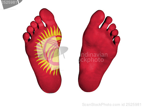 Image of Feet with flag