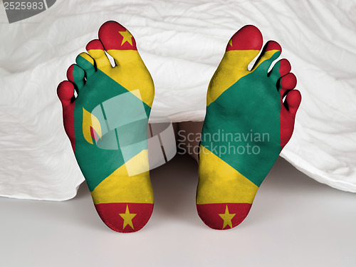 Image of Feet with flag