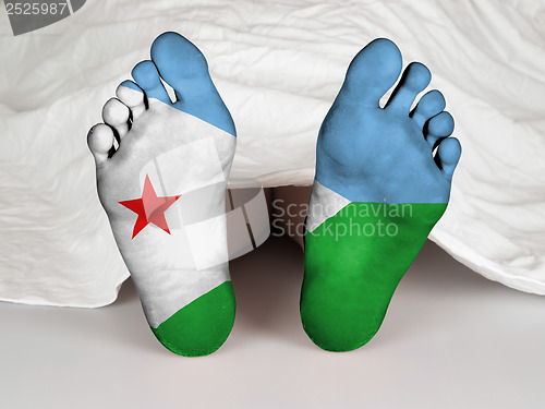 Image of Feet with flag