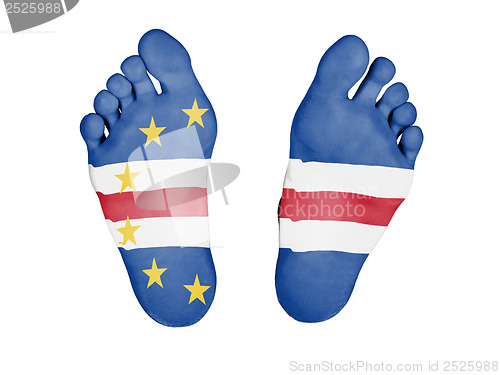 Image of Feet with flag