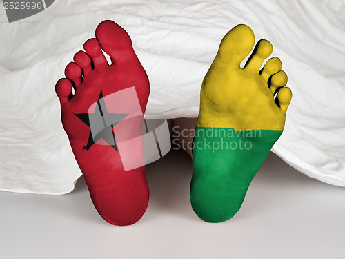 Image of Feet with flag