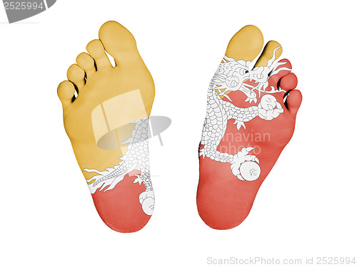 Image of Feet with flag