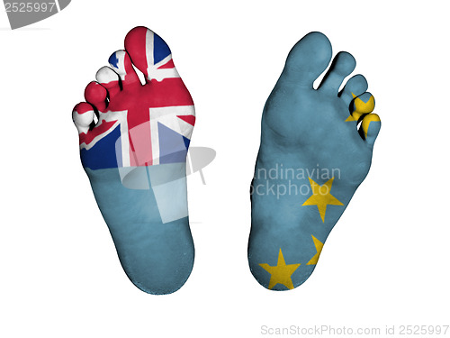 Image of Feet with flag