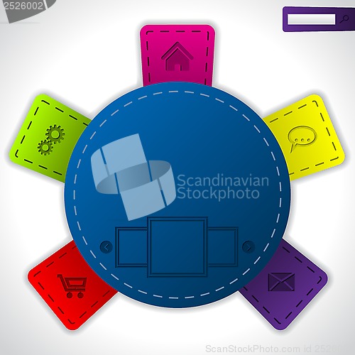 Image of Cool website template with textile look