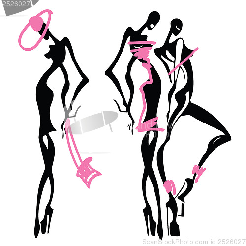 Image of Beautiful Fashionable girls.