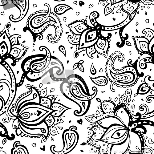 Image of Seamless Paisley background.