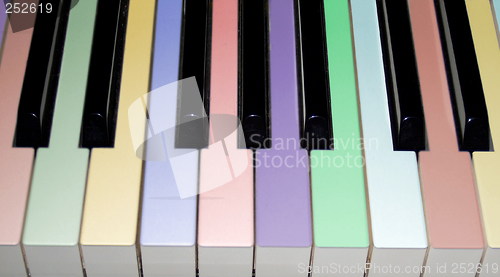 Image of Colored piano keys