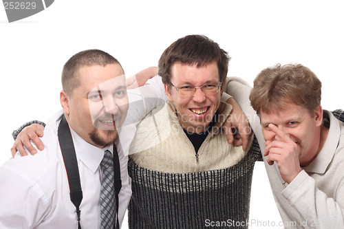 Image of Three men laughing