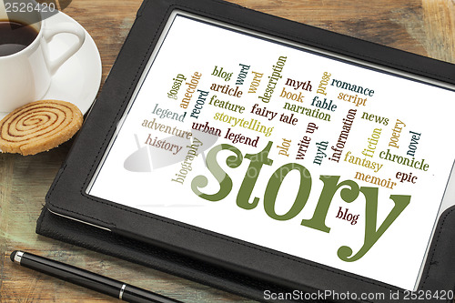 Image of story and storytelling word clouds