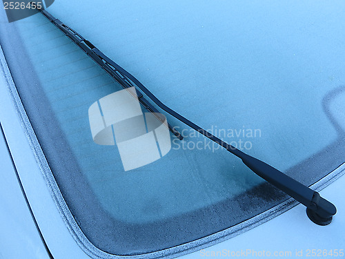 Image of Frozen car window