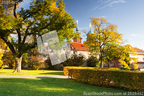 Image of Temple of St.Lawrence in Petrin garden in Prague